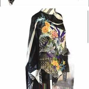 George Simonton MEDIUM Sheer Top w/ Flowy Top